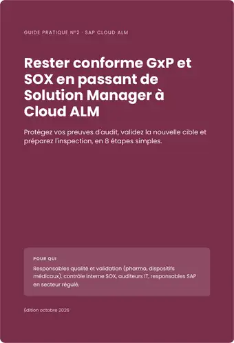 Couverture du guide n°2 : Conformité GxP et SOX